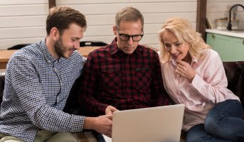 Product team reviewing mobile app requirements