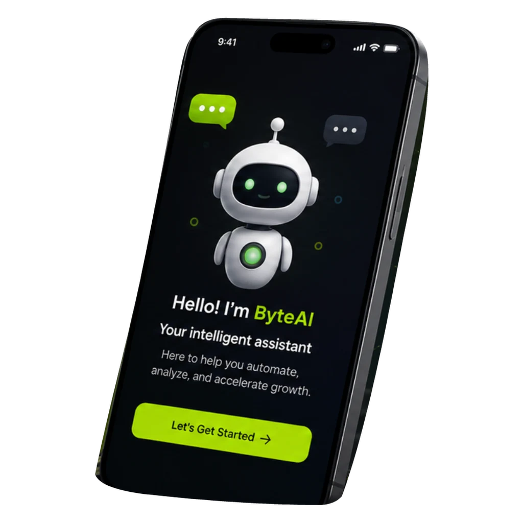 ByteAI intelligent assistant mobile app screen